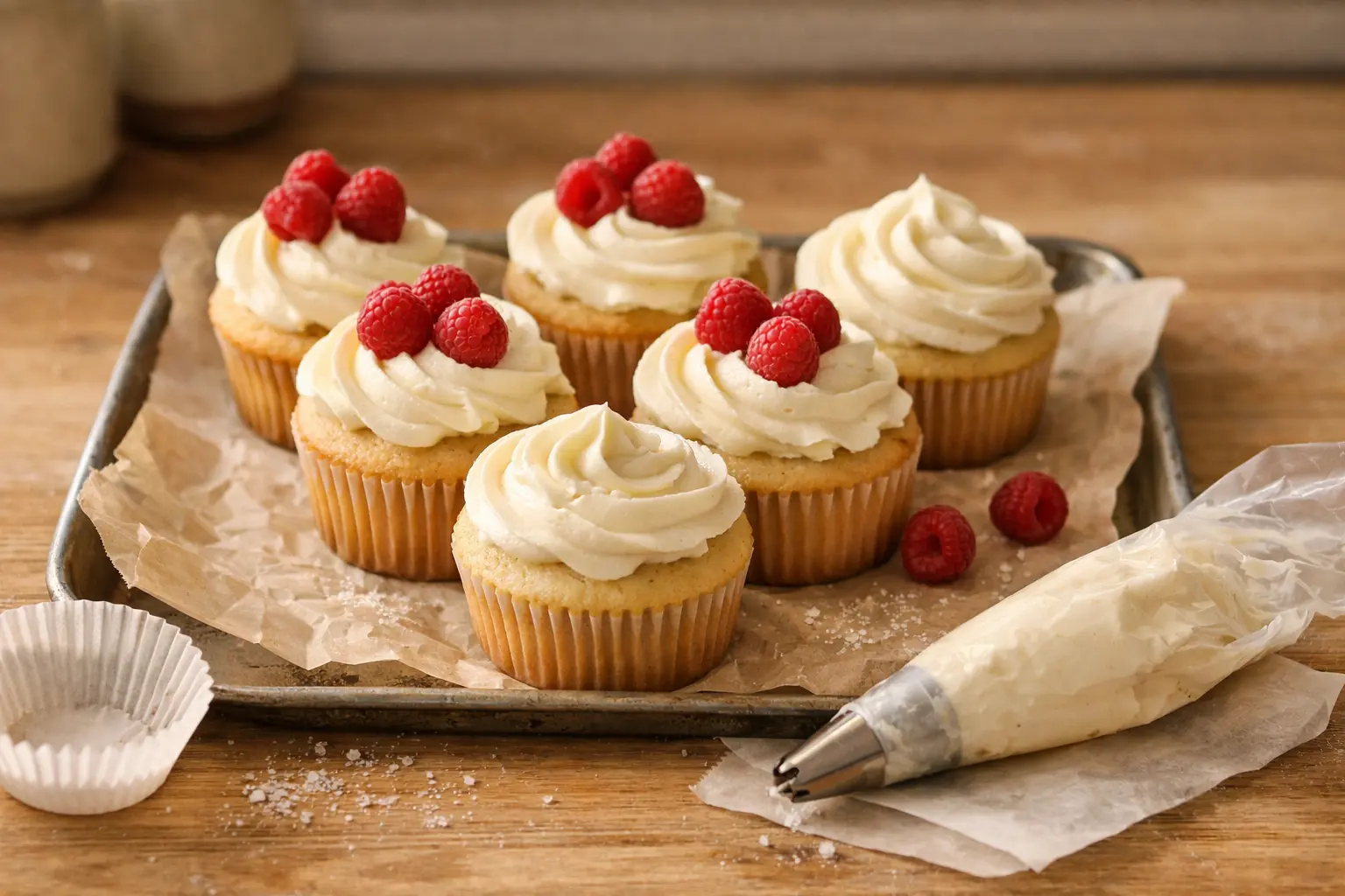 Капкейки с кремом — порционная выпечка на заказ